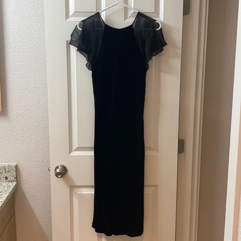 Vintage Ralph Lauren black velvet dress